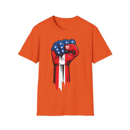 American Painted Hand – Patriotic Protest & Democracy T-Shirt