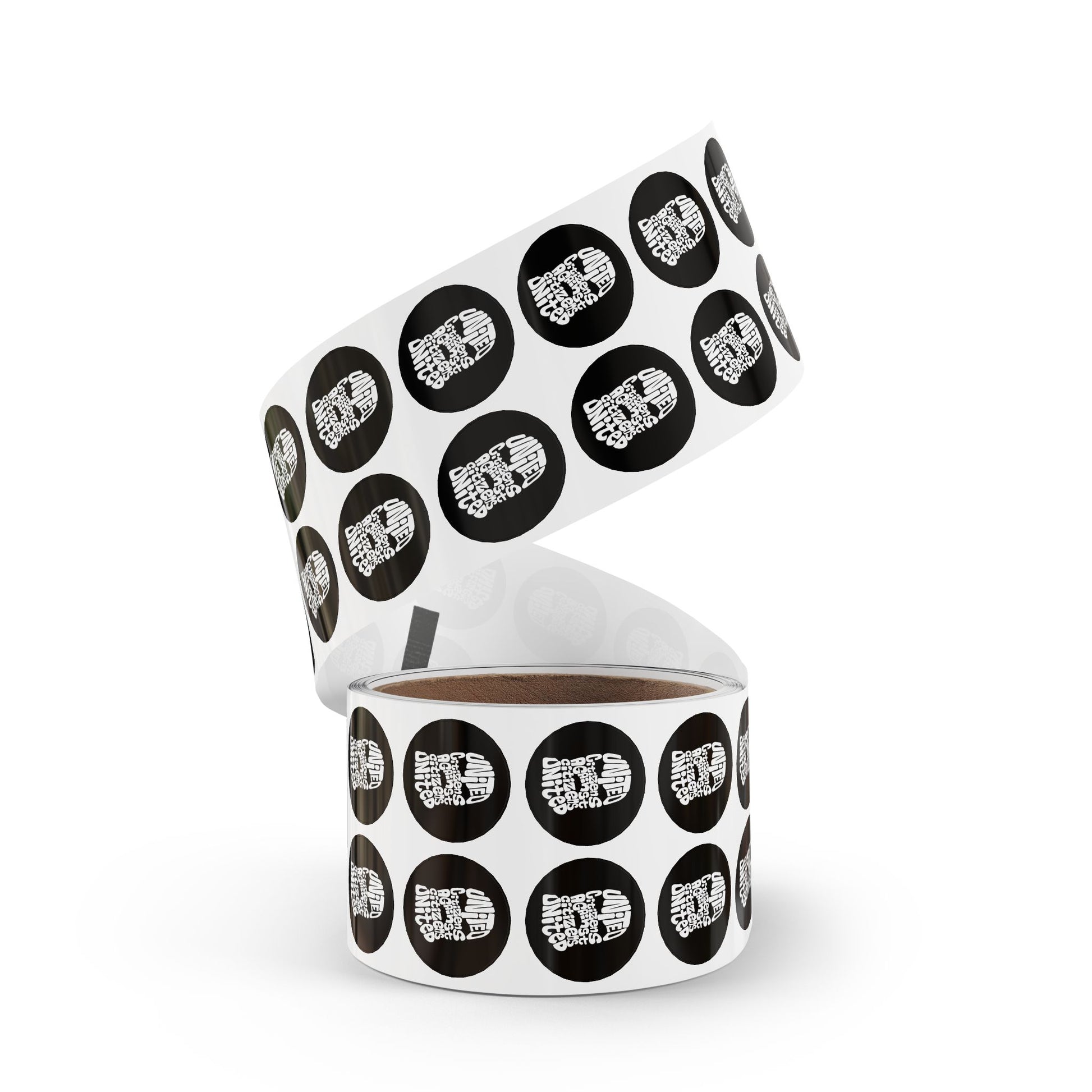 United Citizens Against Citizens United – Round Sticker Label Rolls - Anti Trump No Kings Protest Decal