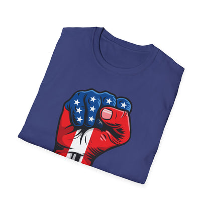 American Painted Hand – Patriotic Protest & Democracy T-Shirt