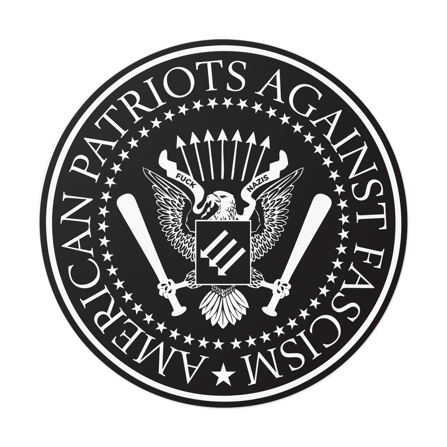 American Patriots Against Fascism – Round Vinyl Sticker