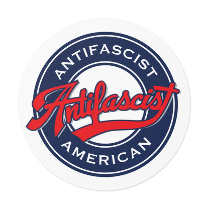 Antifascist American - Round Vinyl Stickers