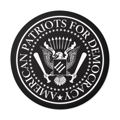 American Patriots For Democracy – Round Vinyl Sticker