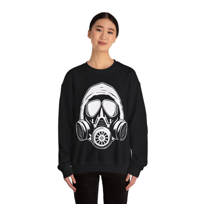 Hooded Antifa Gasmask Three Arrows - Sweatshirt