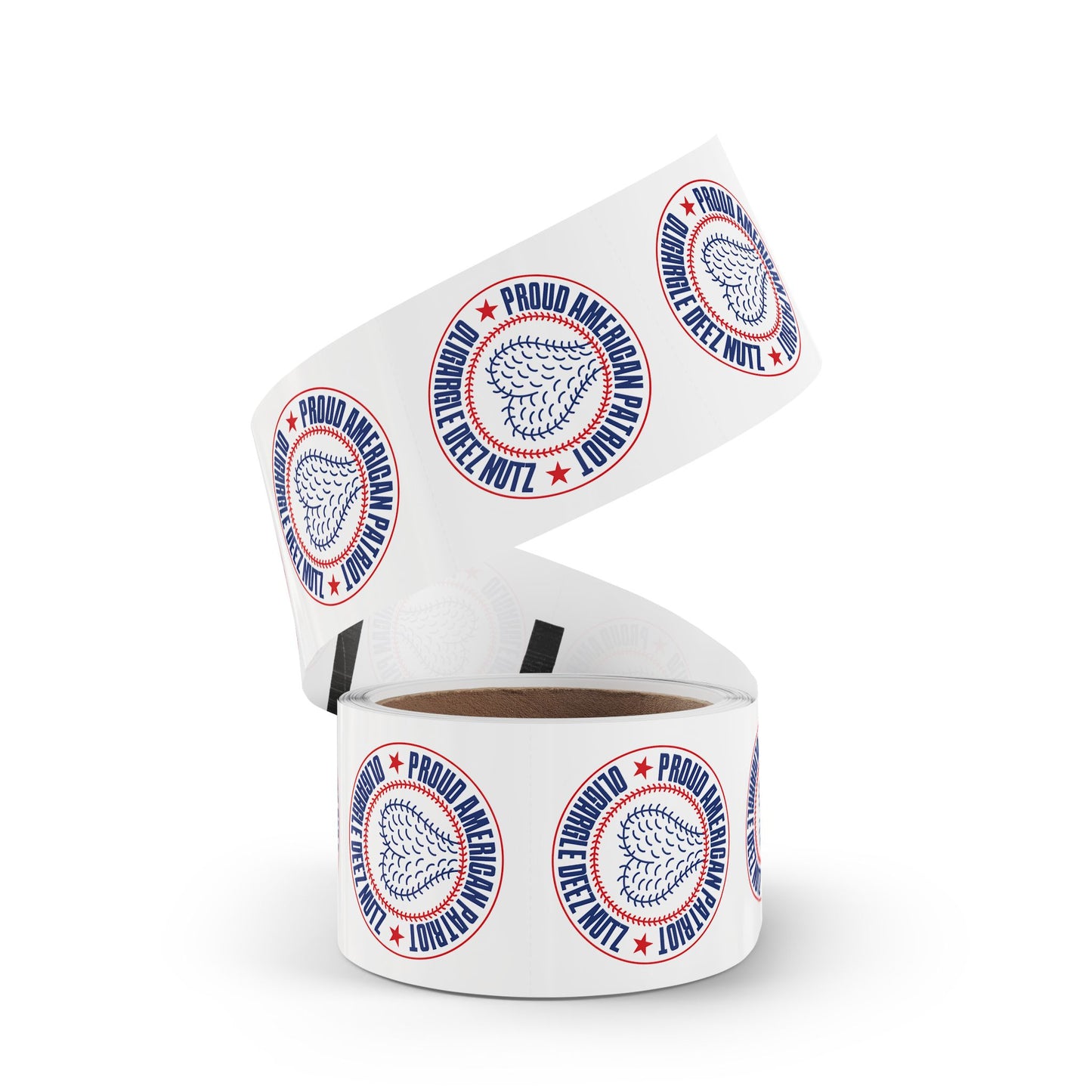 Proud American Patriot Oligargle Deez Nutz Round Sticker Label Rolls
