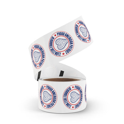 Proud American Patriot Oligargle Deez Nutz Round Sticker Label Rolls