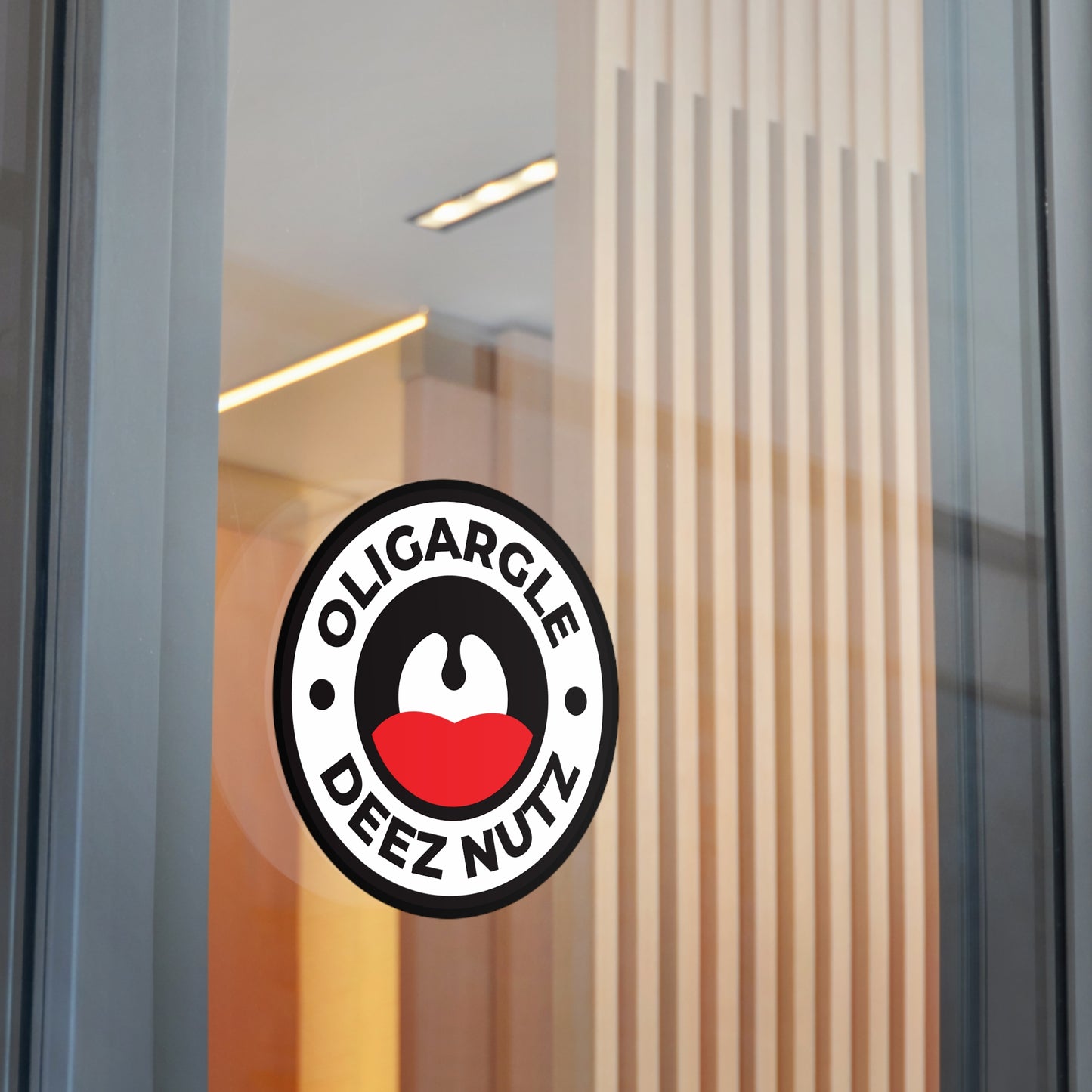 Oligargle Deez Nutz – Round Vinyl Sticker