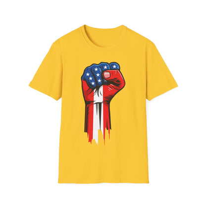 American Painted Hand – Patriotic Protest & Democracy T-Shirt