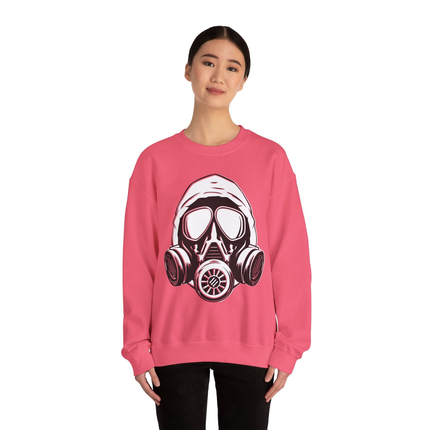 Hooded Antifa Gasmask Three Arrows - Sweatshirt
