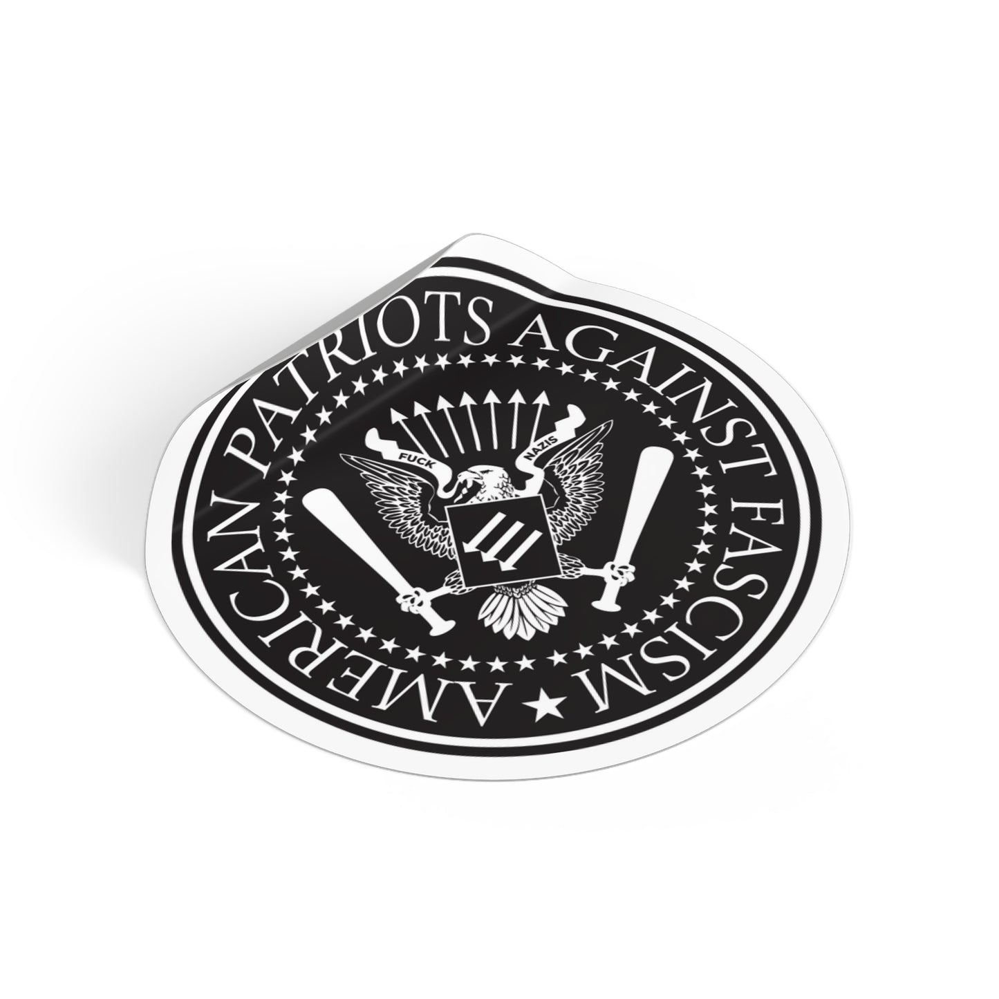 American Patriots Against Fascism – Round Vinyl Sticker