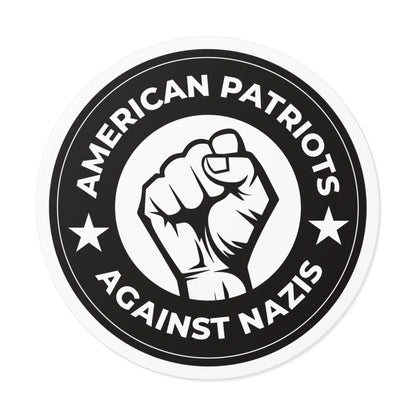 American Patriots Against Nazis - Round Vinyl Stickers - Free Oppression