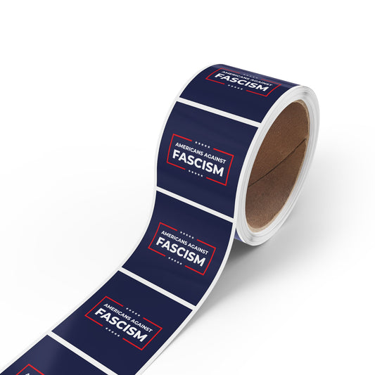 Americans Against Fascism - Square Vinyl Sticker Roll — Anti Trump Protest "No Kings" Antifascist Decals
