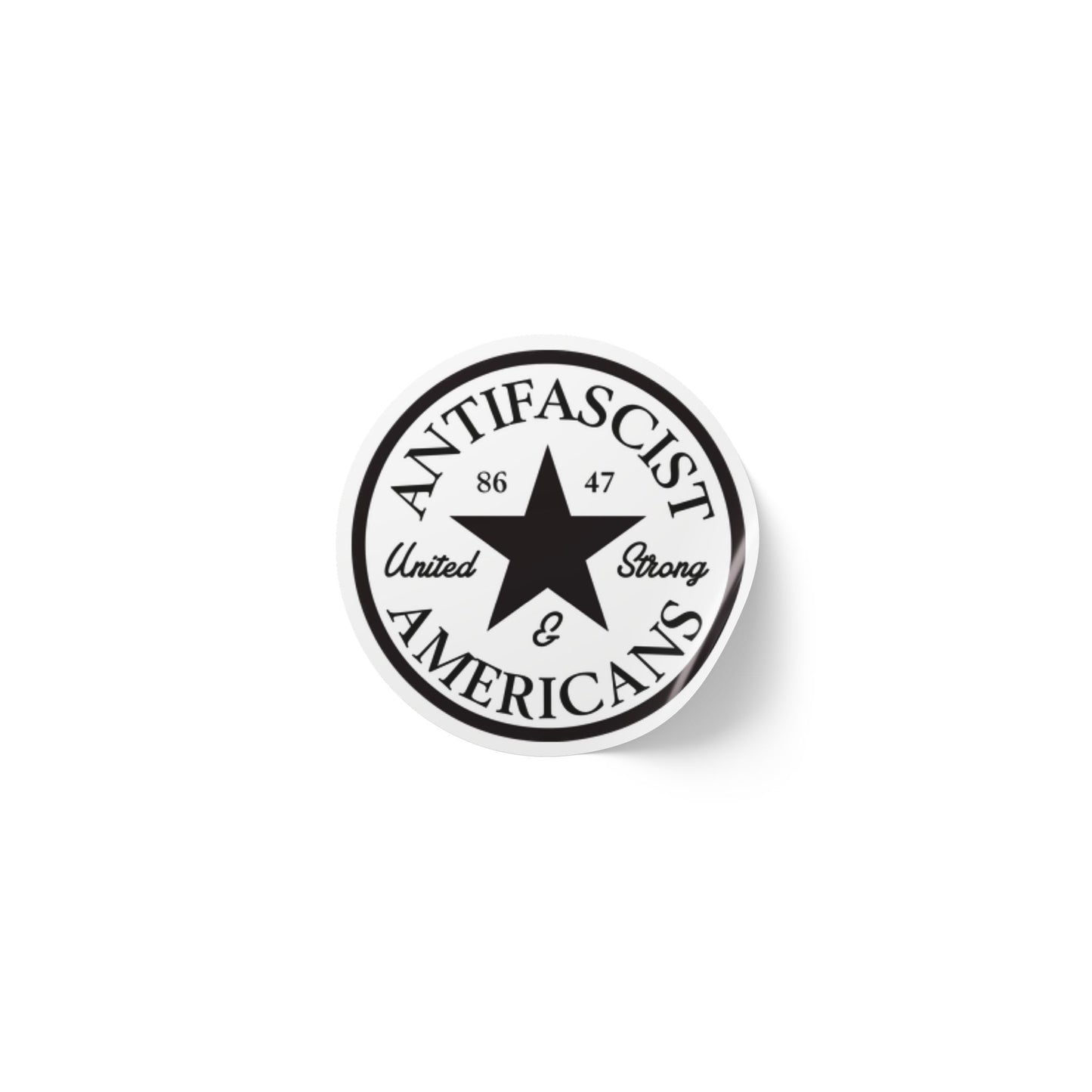 Antifascist Americans Round Sticker Label Rolls