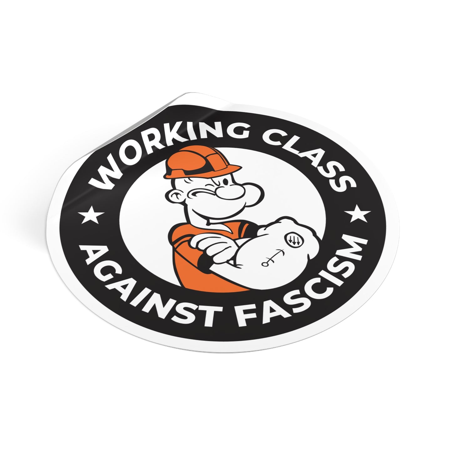 Working Class Against Fascism - Round Vinyl Stickers