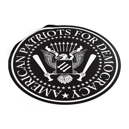 American Patriots For Democracy – Round Vinyl Sticker