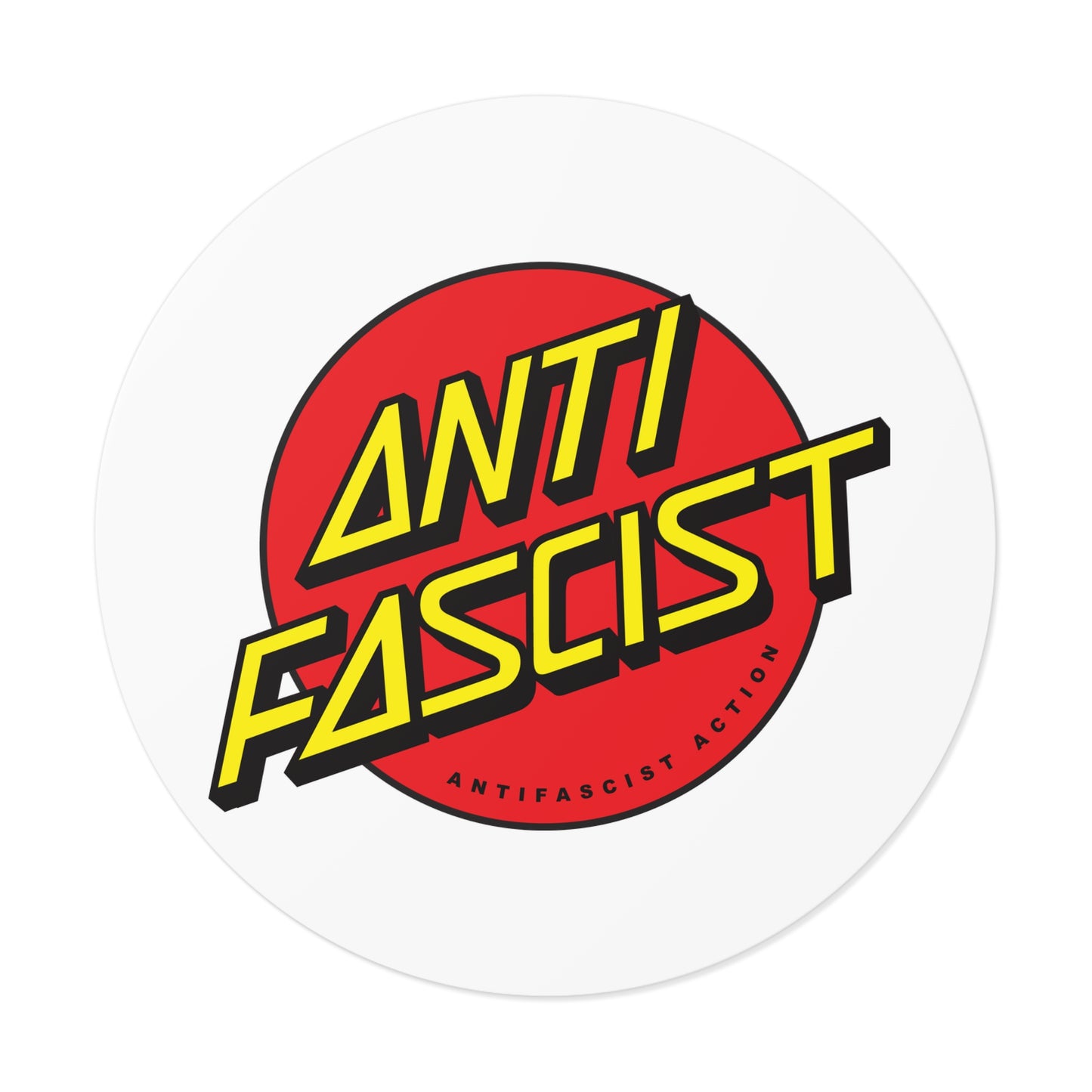 Antifascist Action – Round Vinyl Sticker