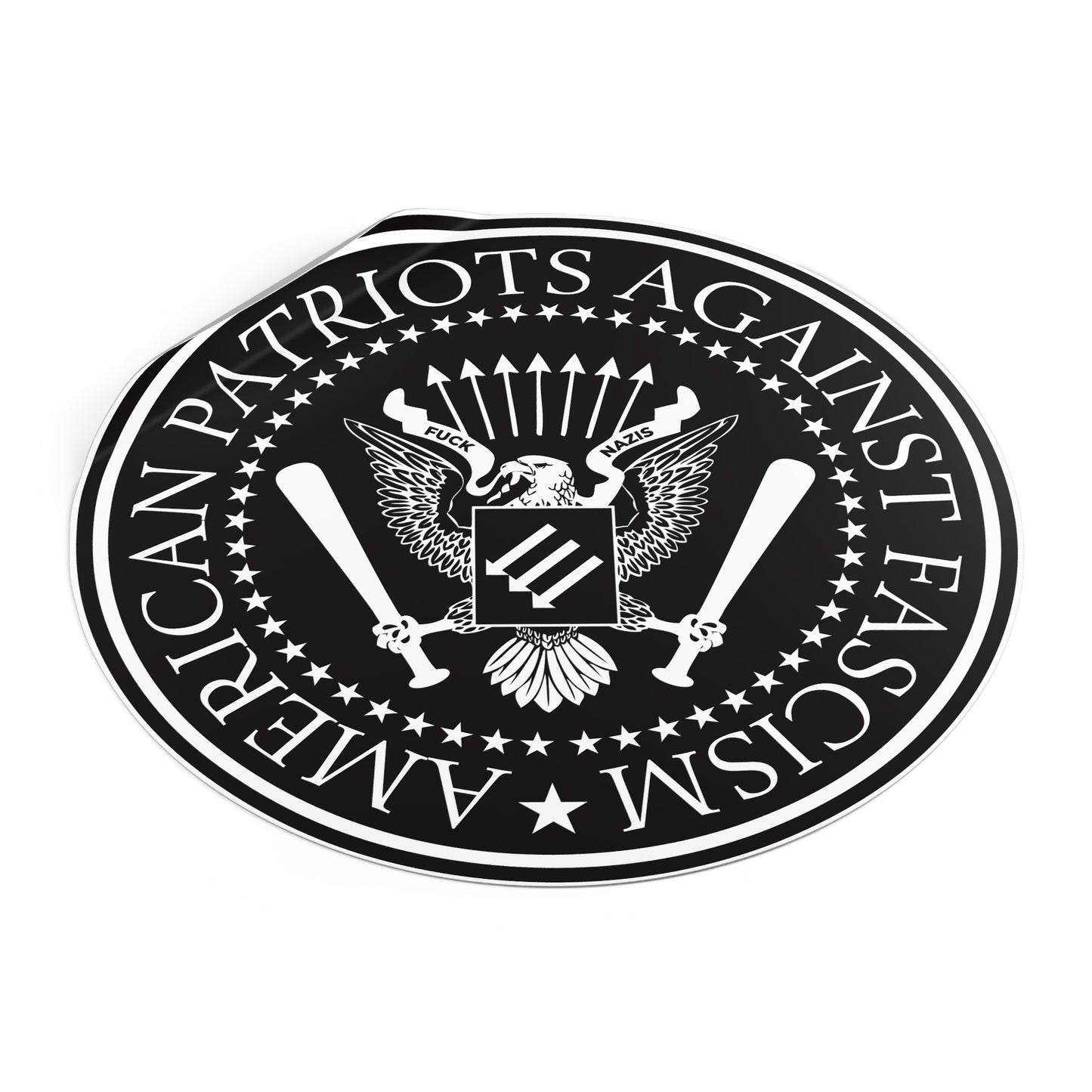 American Patriots Against Fascism – Round Vinyl Sticker