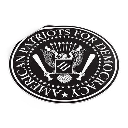 American Patriots For Democracy – Round Vinyl Sticker