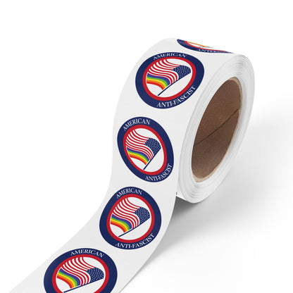 American Anti-Fascist Round Sticker Label Rolls