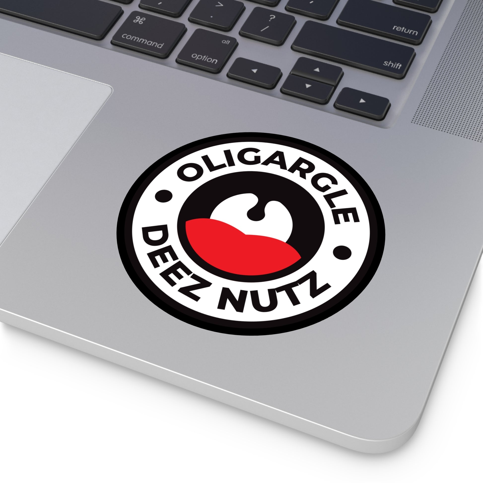 Oligargle Deez Nutz – Round Vinyl Sticker