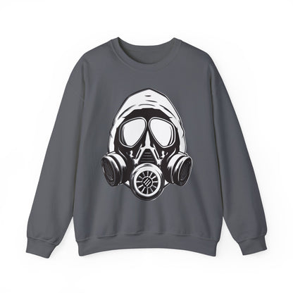 Hooded Antifa Gasmask Three Arrows - Sweatshirt