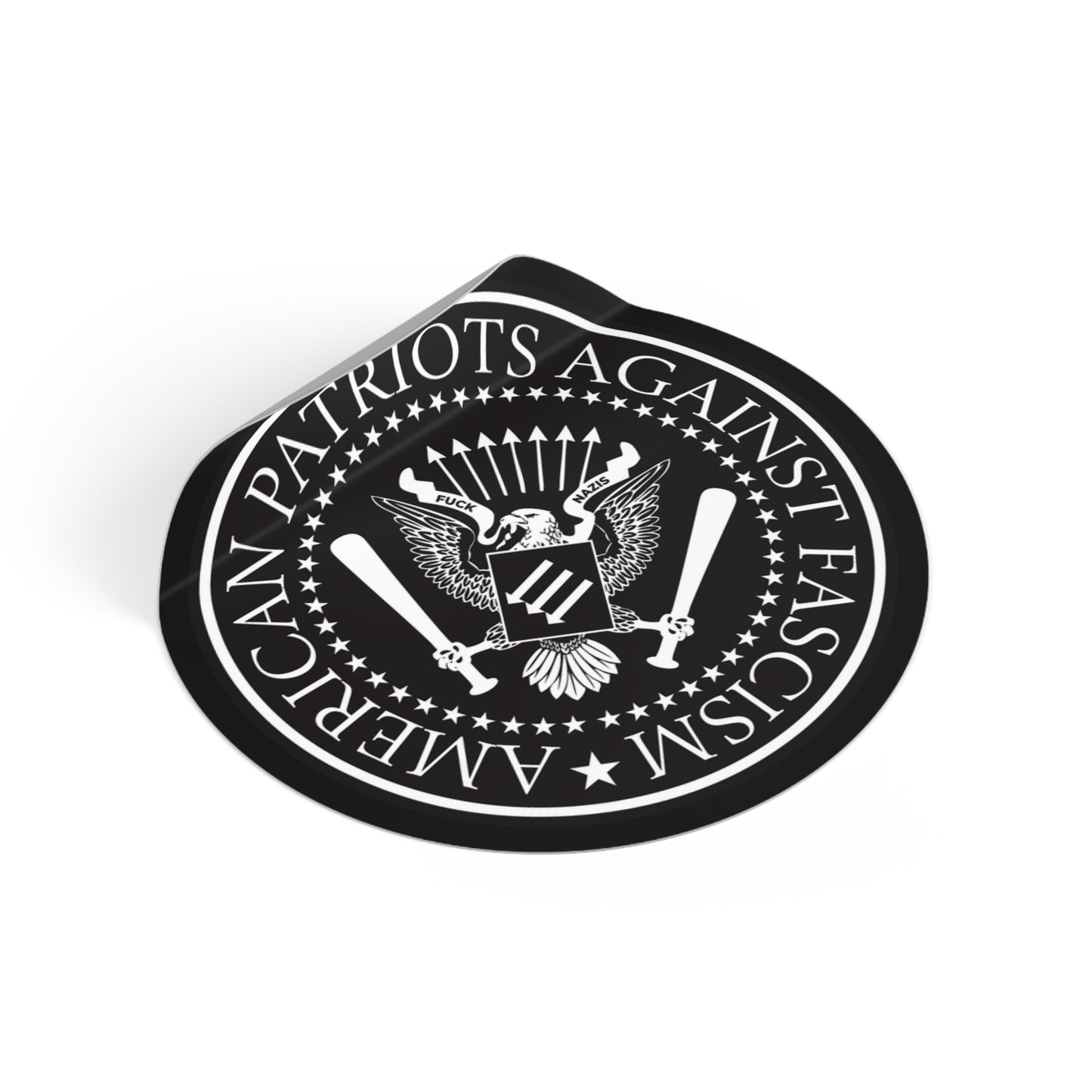 American Patriots Against Fascism – Round Vinyl Sticker