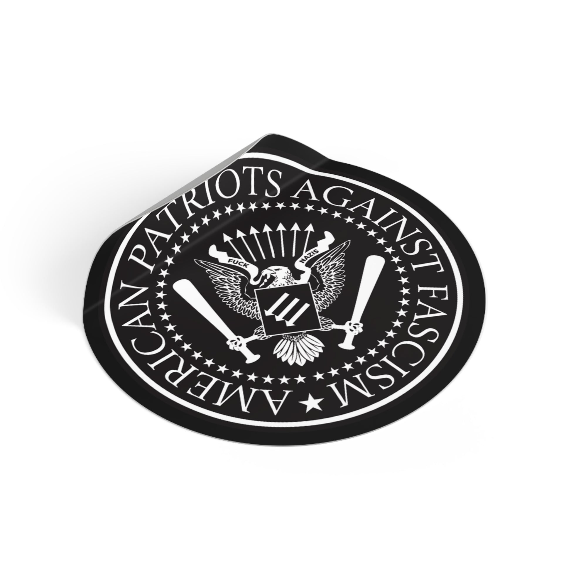 American Patriots Against Fascism – Round Vinyl Sticker