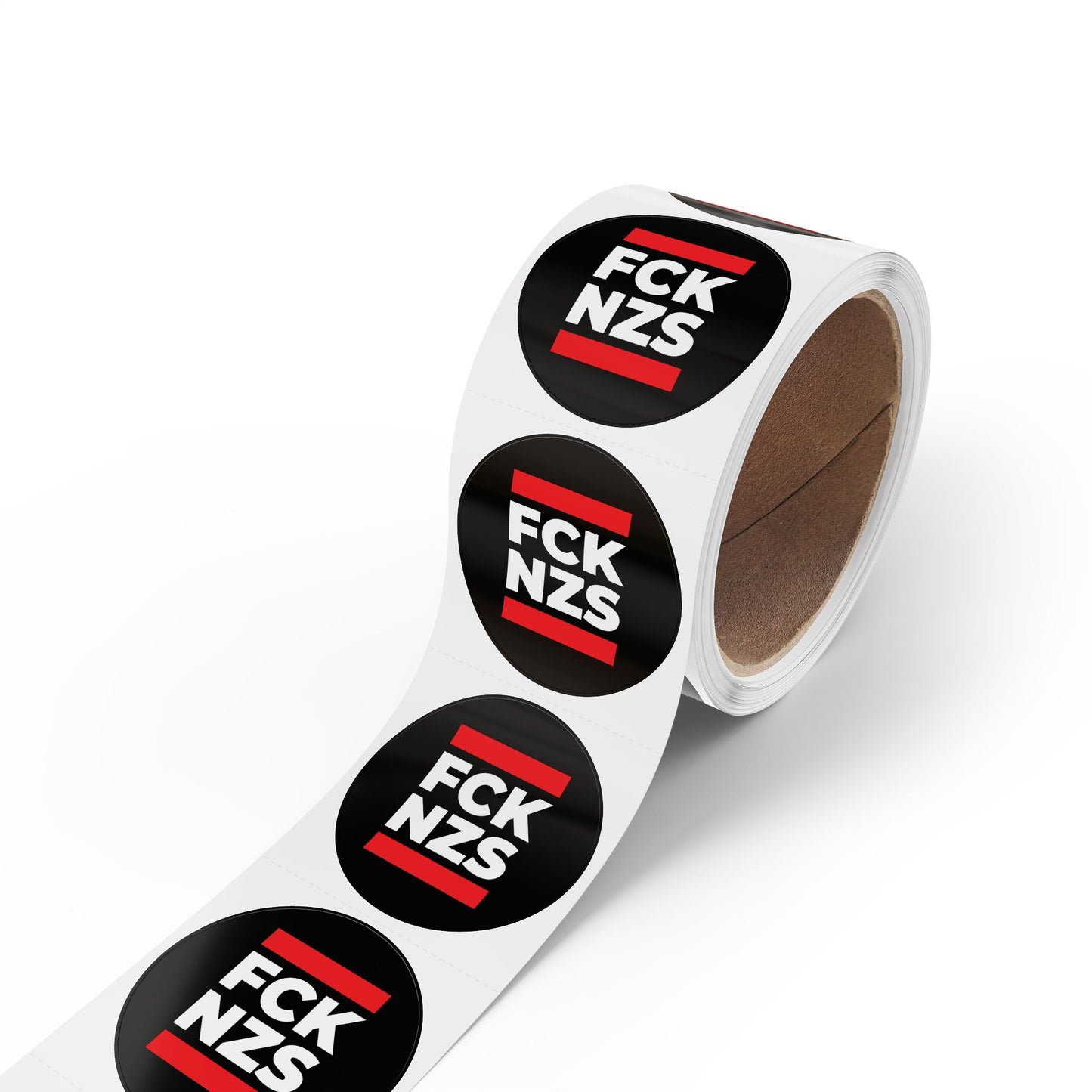 Rouleaux d'étiquettes autocollantes rondes FCK NZS