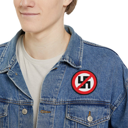Écusson thermocollant anti-nazi – Badge rond brodé antifasciste pour vestes, sacs et gilets – Écusson d'activiste pro-démocratie pour la résistance et les mouvements de défense des droits civiques