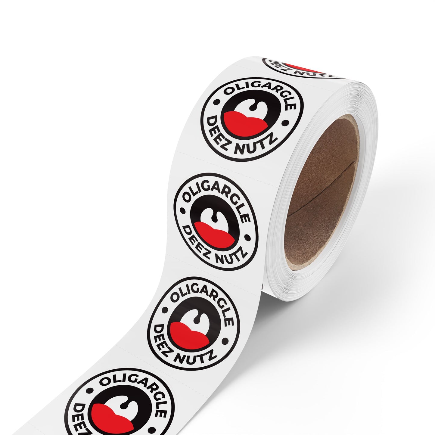 Rouleaux d'étiquettes autocollantes rondes Oligargle Deez Nutz