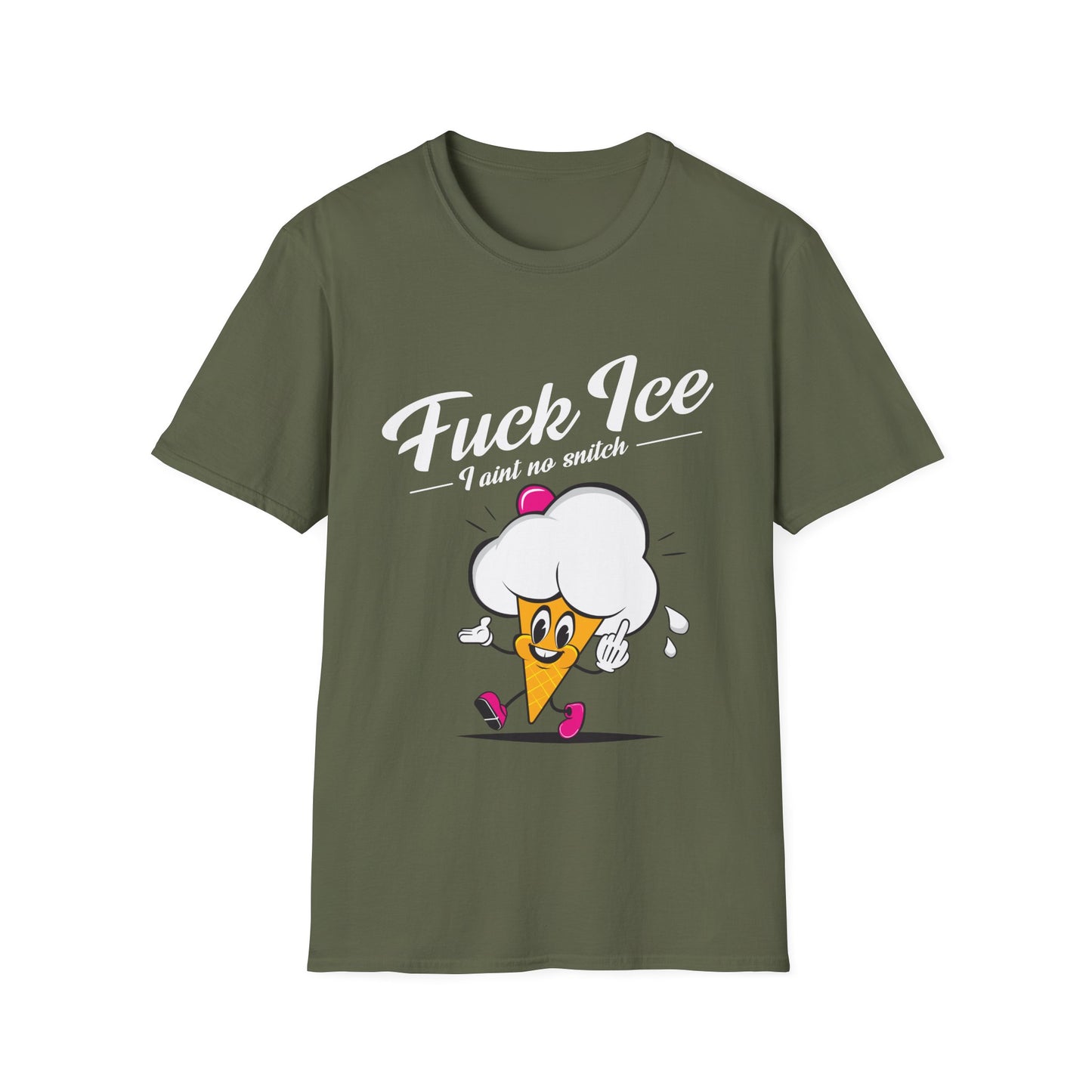 Fuck ICE I Ain't No Snitch – Immigrant Rights & Democracy T-Shirt