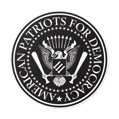 American Patriots For Democracy – Round Vinyl Sticker