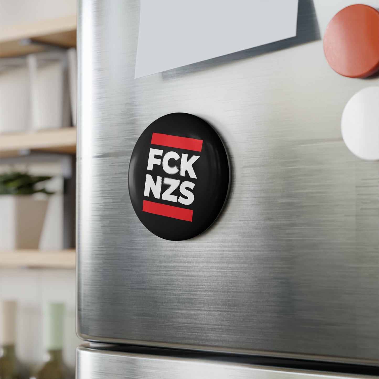 FCK NZS - Round Button Magnet - 1 & 10 pcs