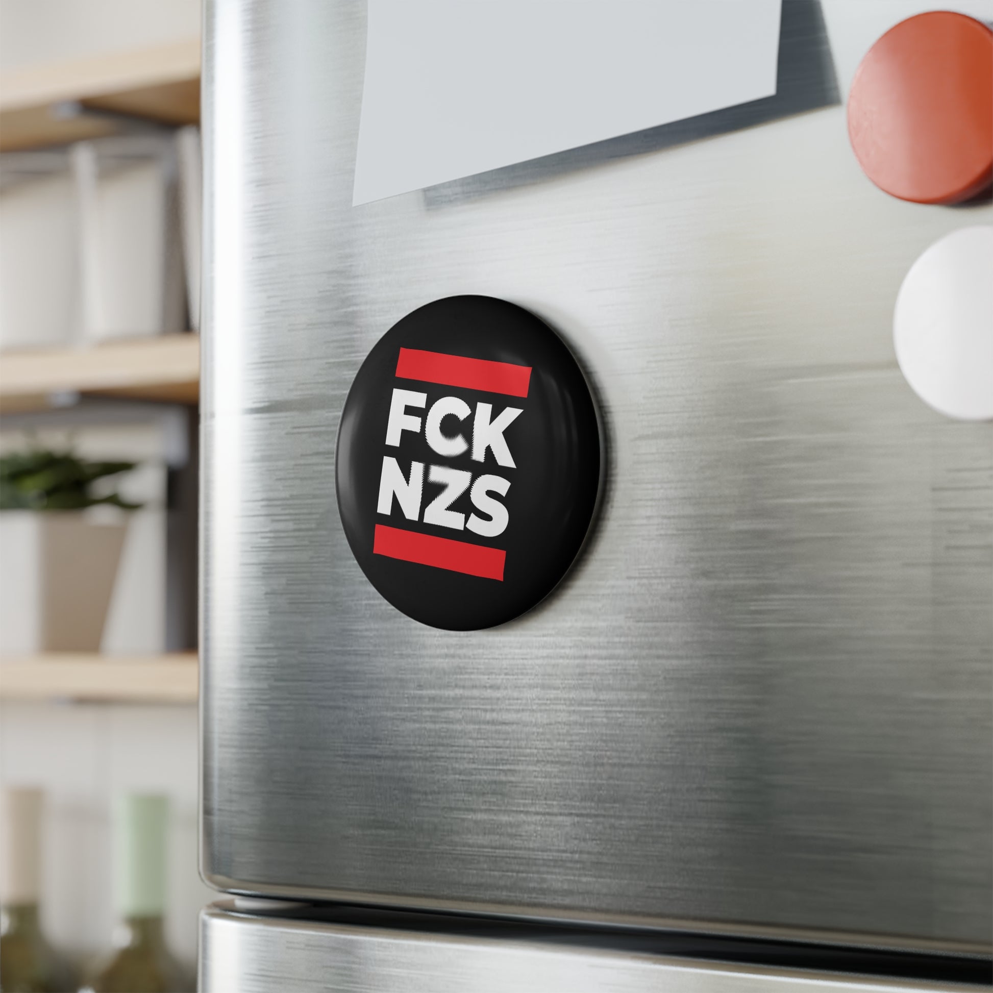 FCK NZS - Round Button Magnet - 1 & 10 pcs