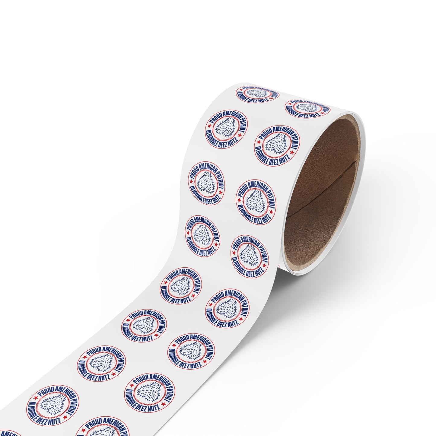 Proud American Patriot Oligargle Deez Nutz Round Sticker Label Rolls