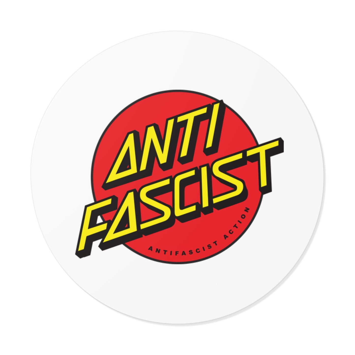 Antifascist Action – Round Vinyl Sticker