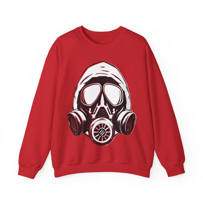 Hooded Antifa Gasmask Three Arrows - Sweatshirt