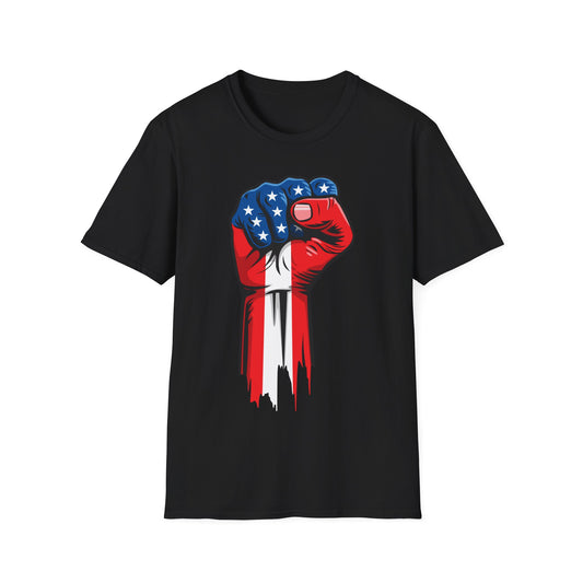 American Painted Hand – Patriotic Protest & Democracy T-Shirt