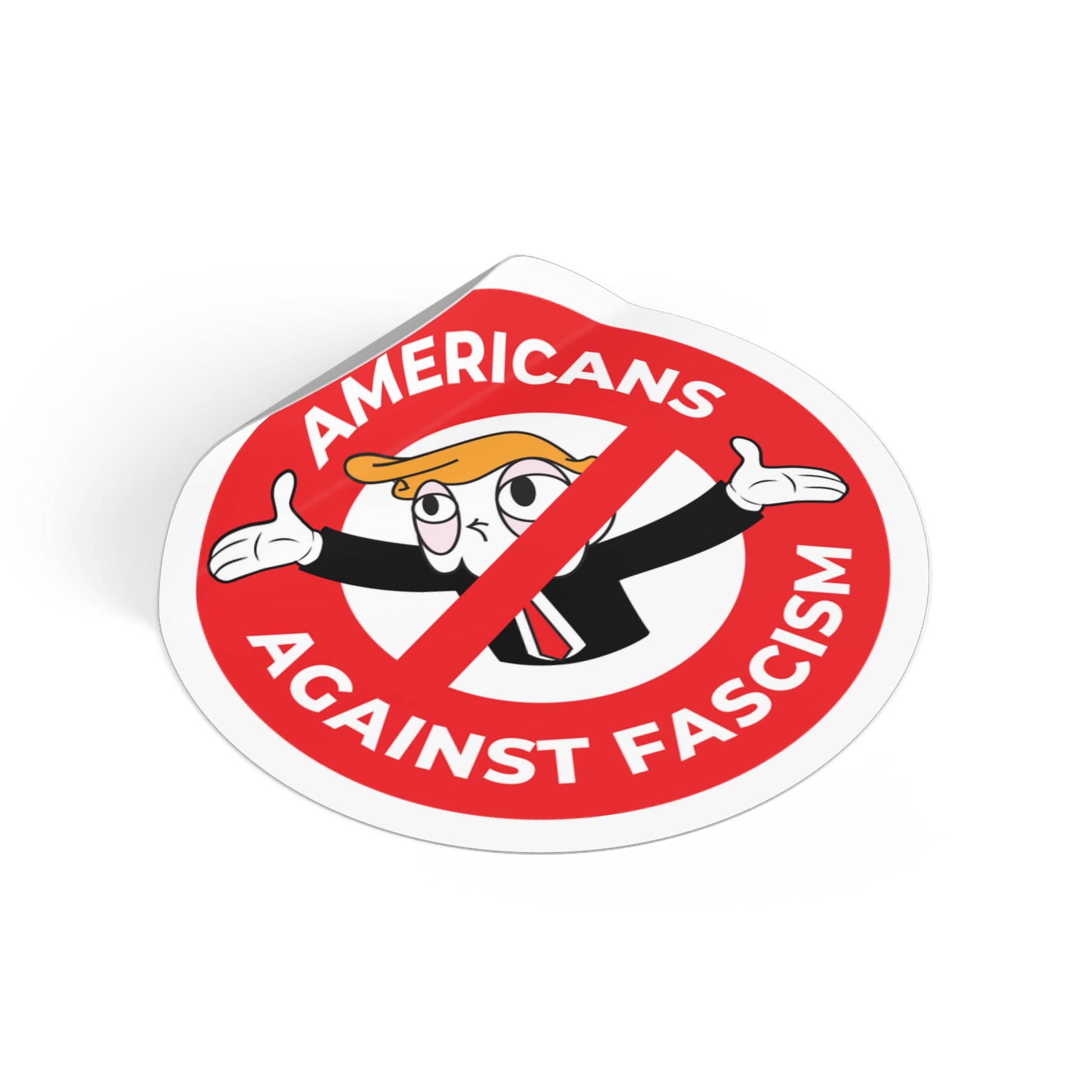 Americans Against Fascism - Round Vinyl Stickers - Free Oppression