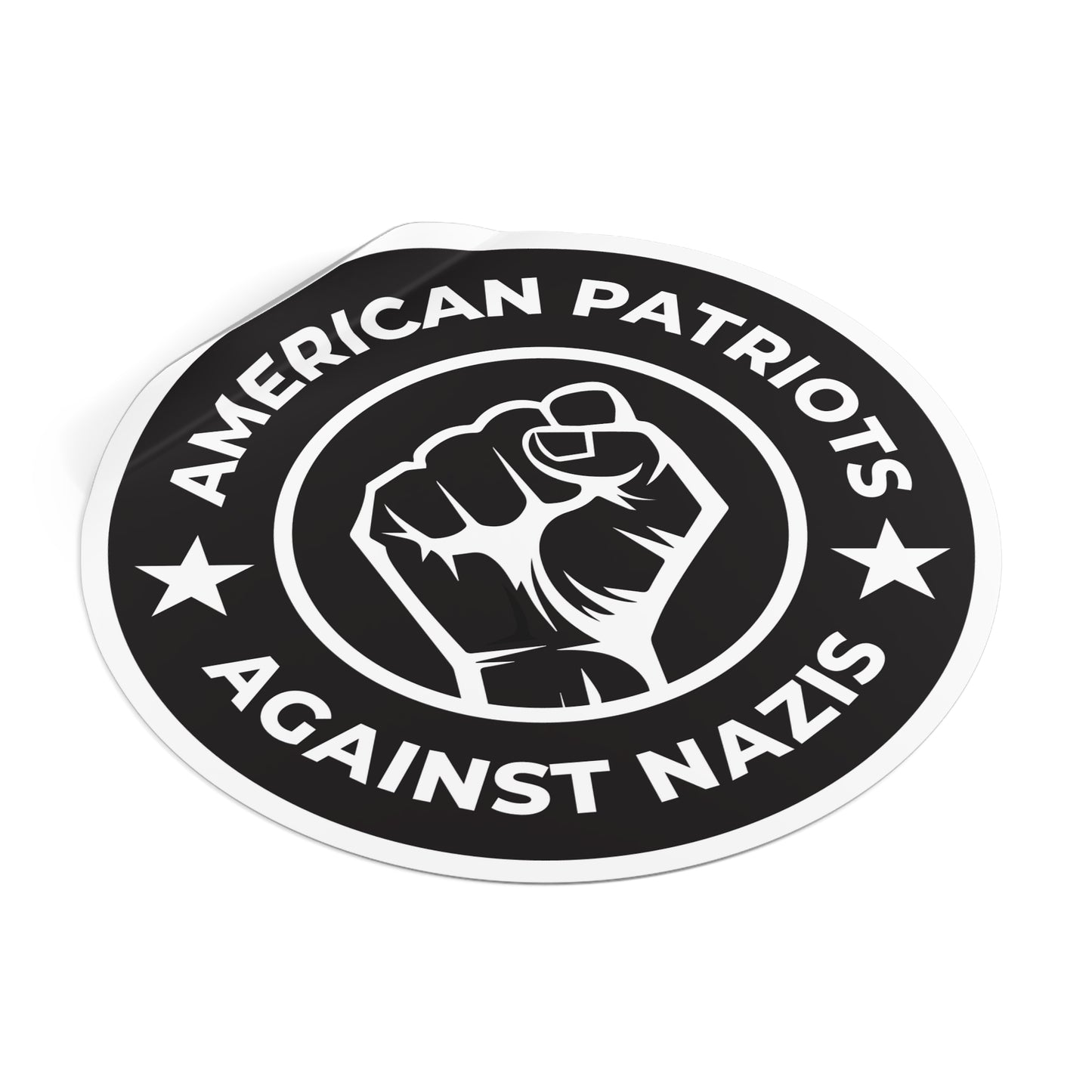 American Patriots Against Nazis – Round Vinyl Sticker