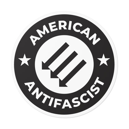 Autocollants ronds en vinyle antifasciste américain