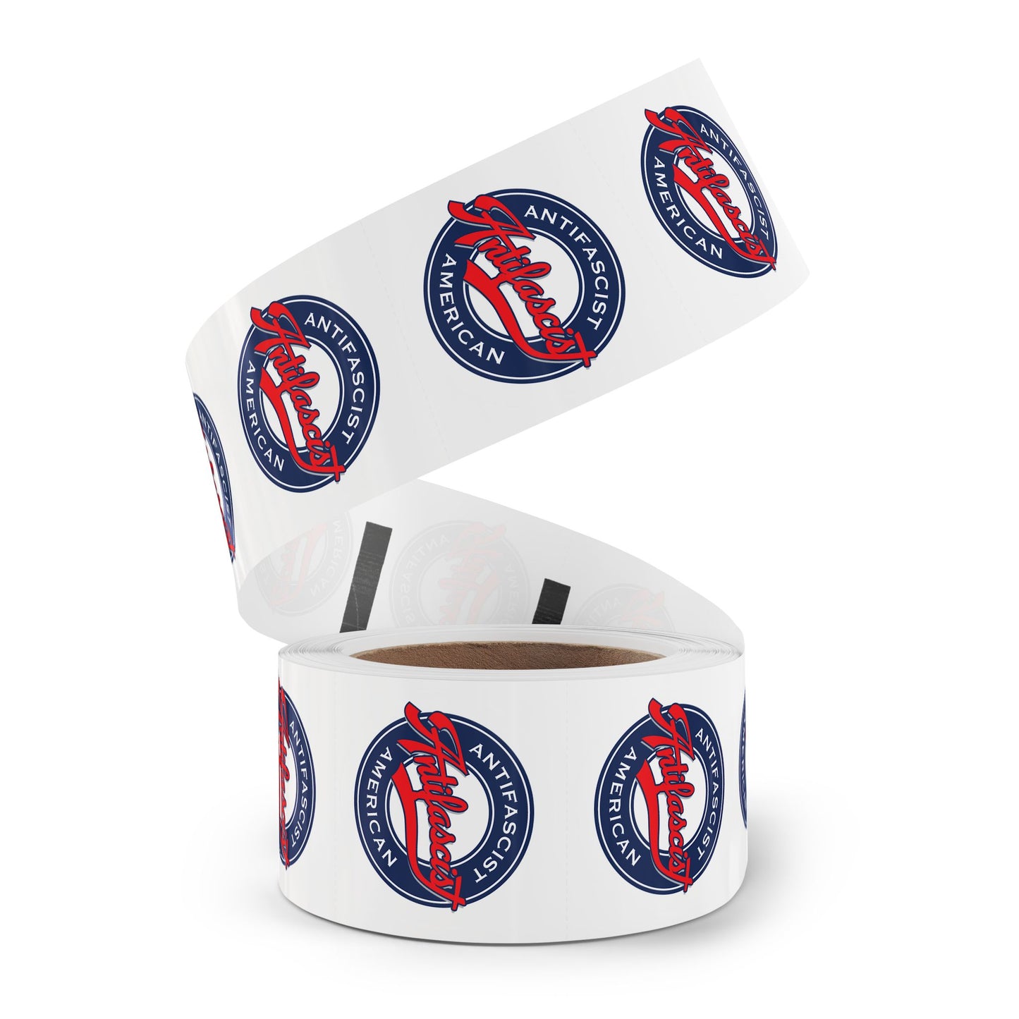 American Antifascist Round Sticker Label Rolls