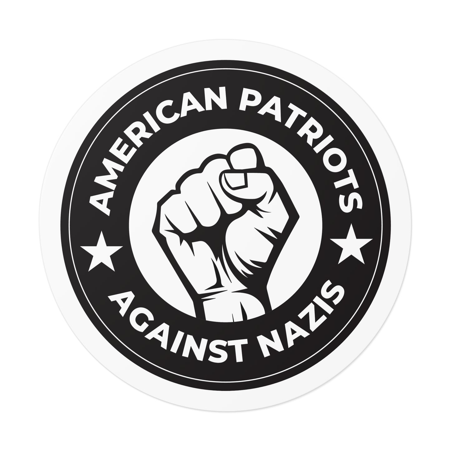American Patriots Against Nazis - Round Vinyl Stickers - Free Oppression