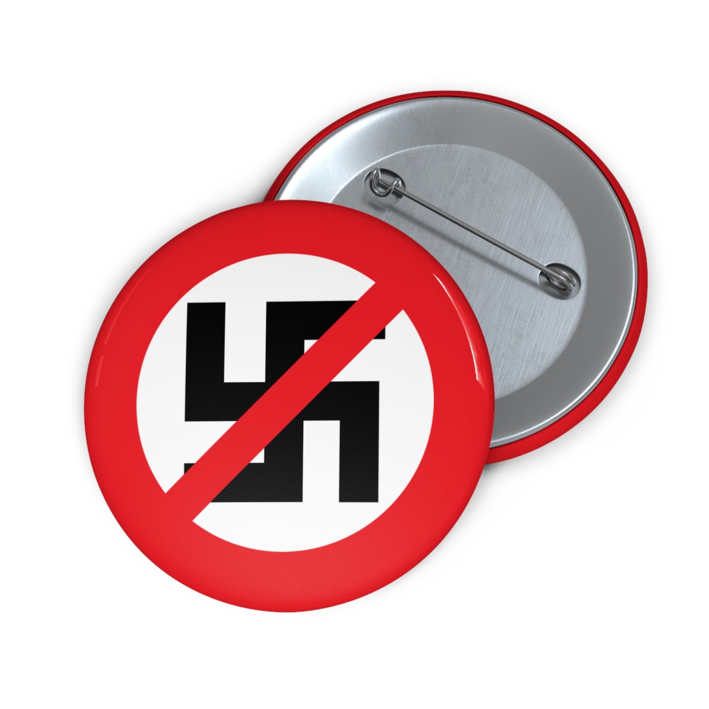 Anti-Nazi Pin Button – Pro-Democracy Activist Badge – Anti-Fascist Resistance Lapel Pin for Jackets, Backpacks & Protest Gear