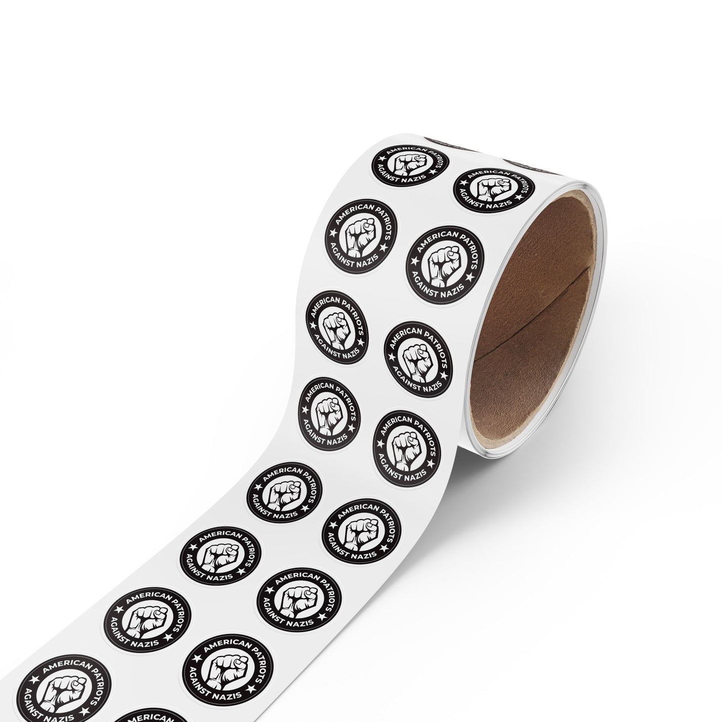 American Patriots Against Nazis Round Sticker Label Rolls
