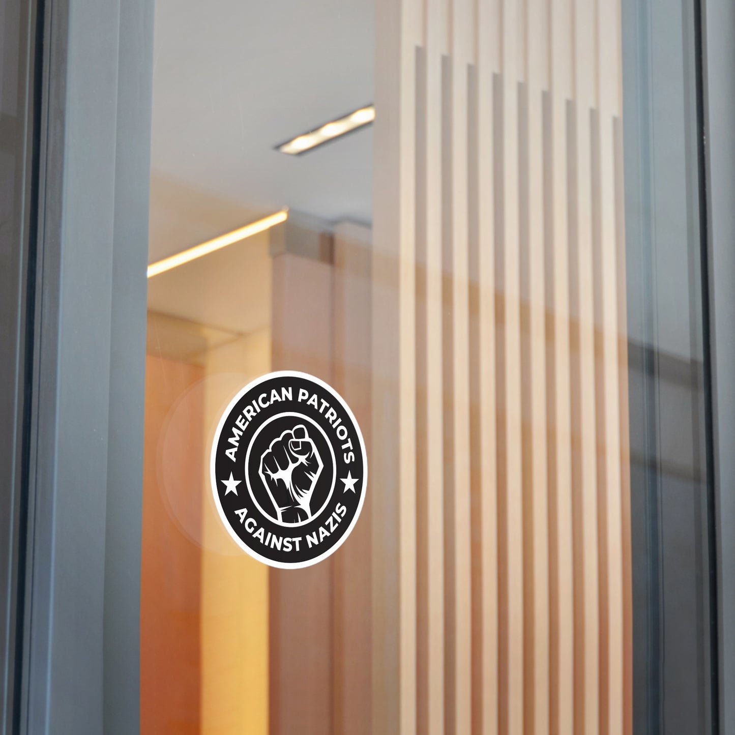 American Patriots Against Nazis – Round Vinyl Sticker