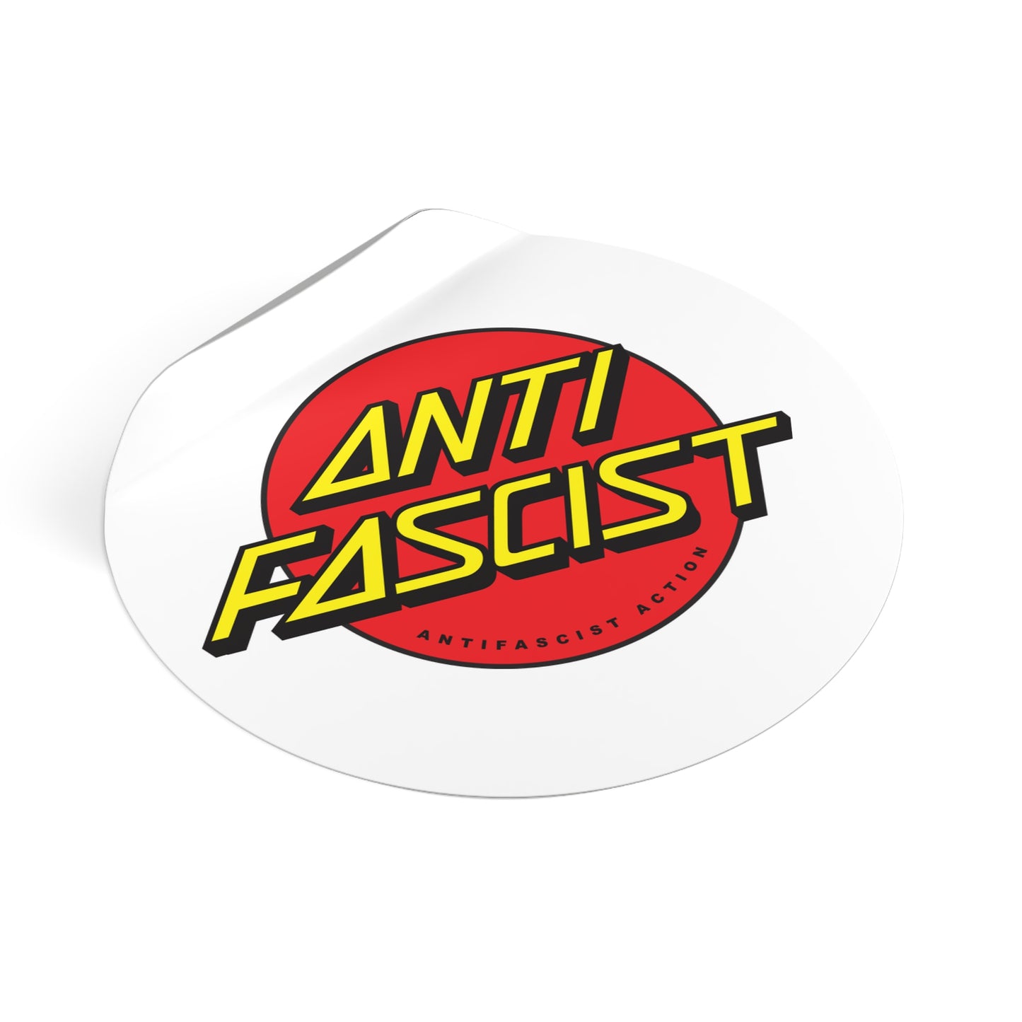 Antifascist Action – Round Vinyl Sticker