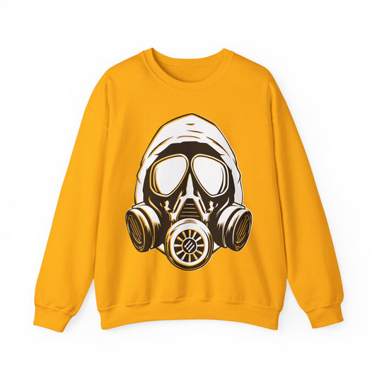 Hooded Antifa Gasmask Three Arrows - Sweatshirt