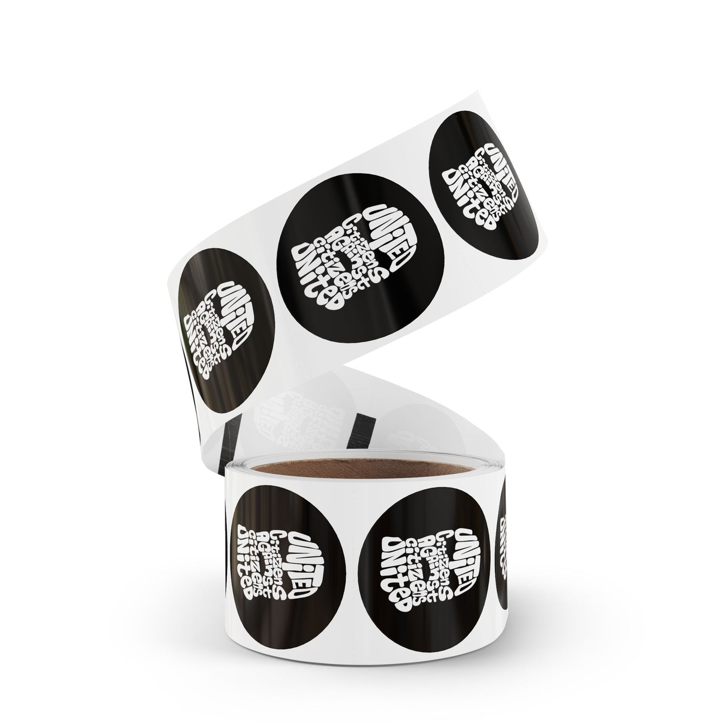 United Citizens Against Citizens United – Round Sticker Label Rolls - Anti Trump No Kings Protest Decal