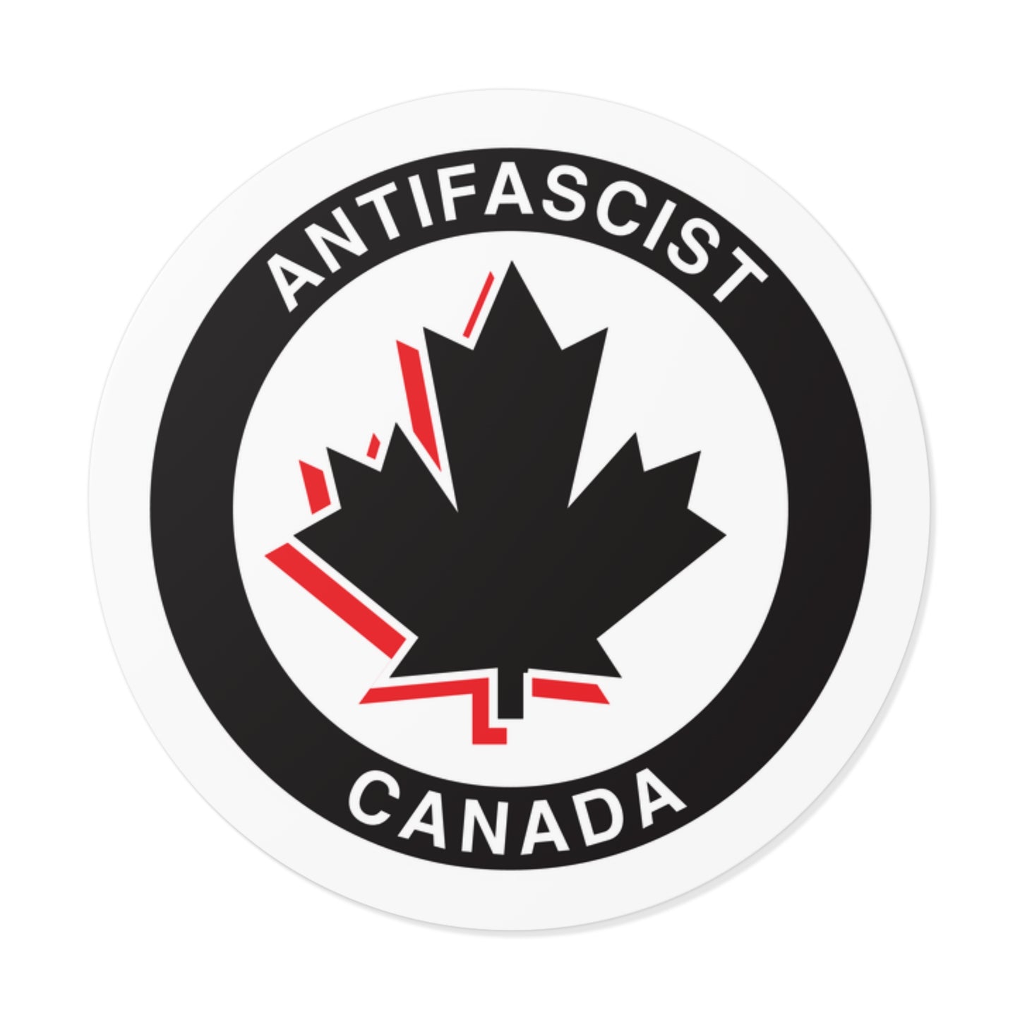Antifascist Canada - Round Vinyl Stickers