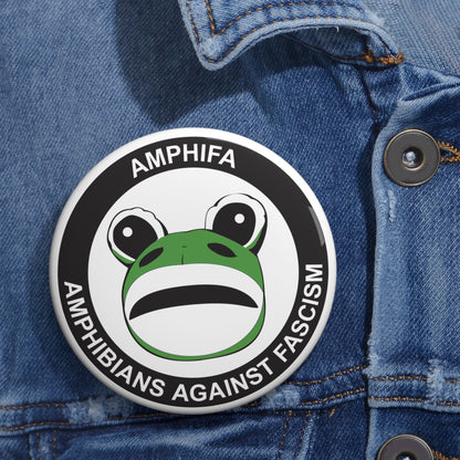 Amphifa Amphibians Against Fascism – Pin Button Portland Frog Protest Pin